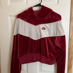 Velvet Cropped Nike Hoodie